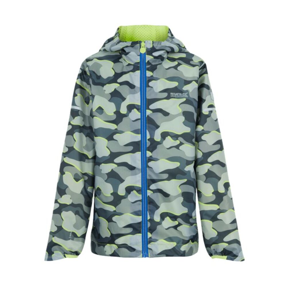 Regatta Childrens/Kids Lever II Camo Waterproof Jacket / Dark Storm